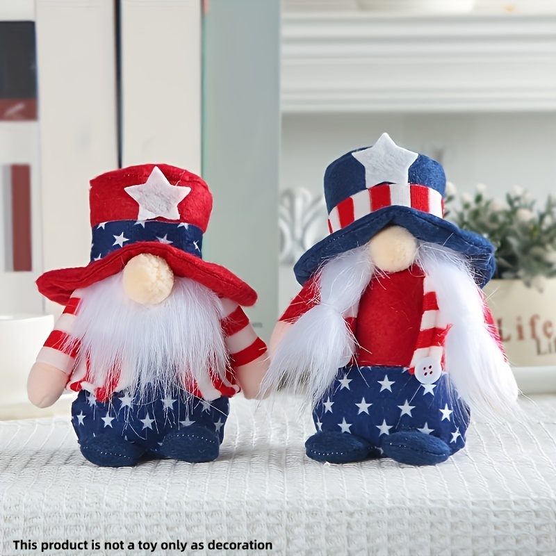 

1pc, Independence Day Faceless Gnomes Doll Ornaments, Stars And Stripes Sign, Patriotic Decor, Independence Labor Supplies