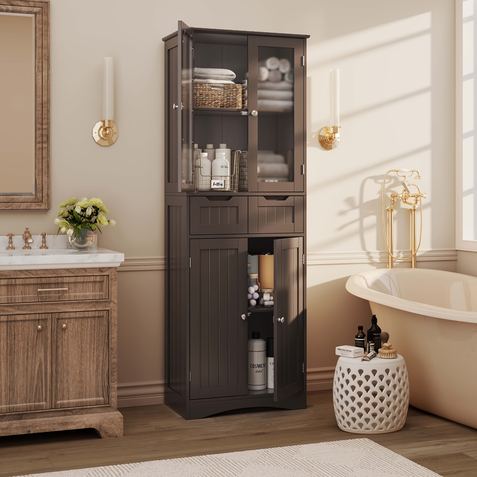 Bathroom buffet cabinet sales