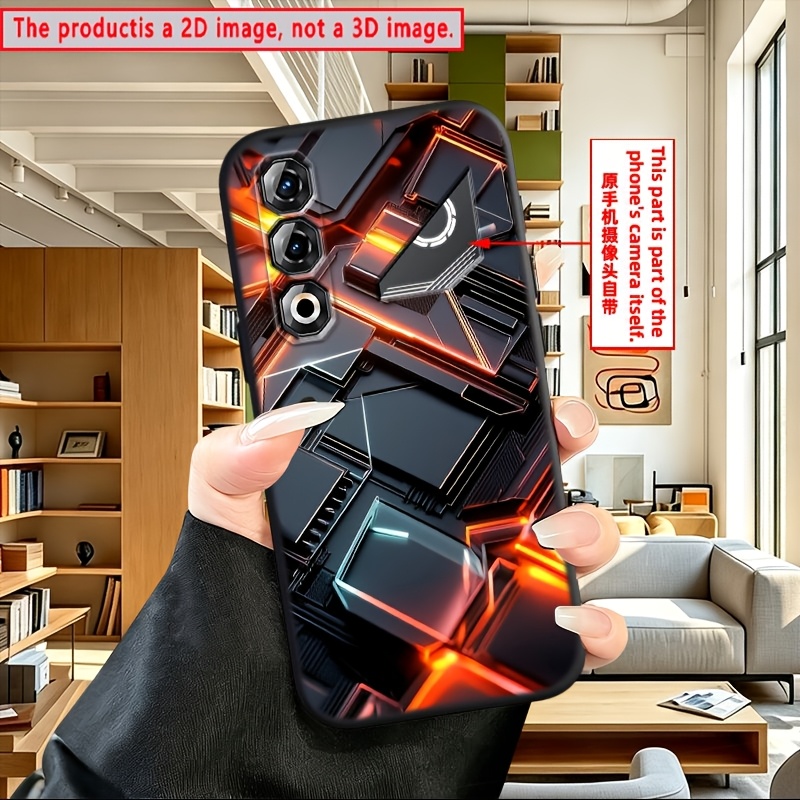 TEMU Чохол для телефону - 2D плоский чохол з ніжною текстурою для ZTE Nubia Neo 5 5 GT 5G Neo 3 5 Pro 3 GT 5G, еспорти , неоновий геометричний меха