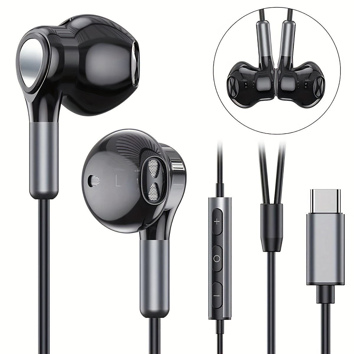 Type C Earphones Cascos Xiaomi Con Cable Usb C Auriculares