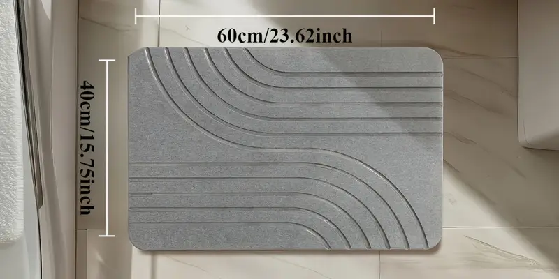 stone bath mat diatomaceous earth non slip mat quick drying absorbent bath mats for bathroom elegant easy to clean 23 5 x 15 sandstone Product details 4