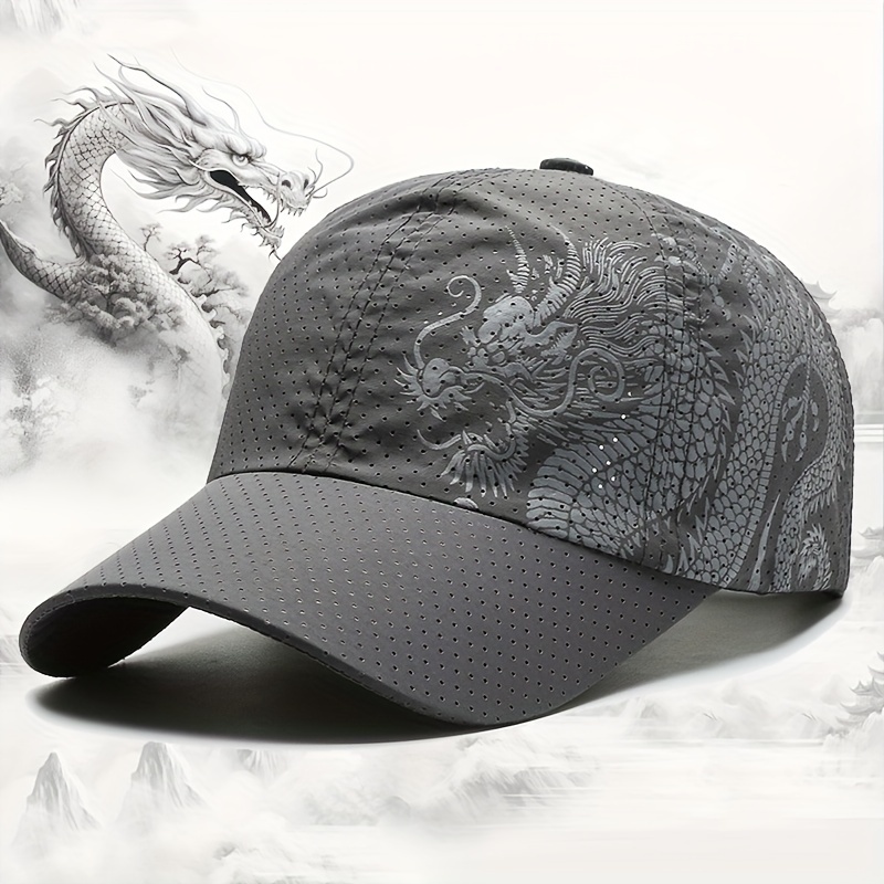 Men's Dragon Tactical Baseball Caps With Camouflage,military Style Breathable Mesh Snapback Caps Mountaineering Trucker Sun Hats Chinese Dragon