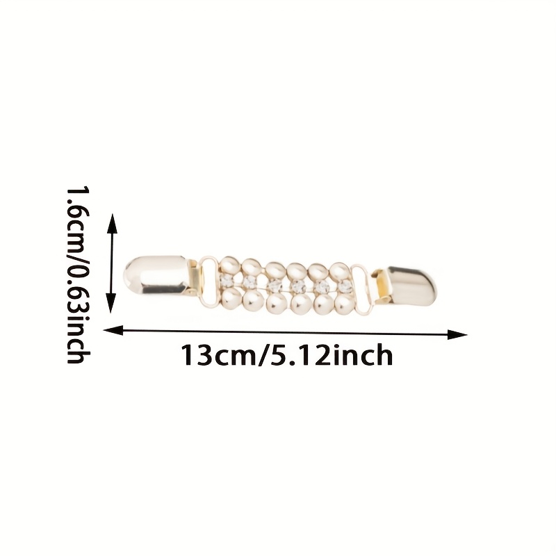 Diamond-Studded Claw Chain Clothing Buckle Duckbill Clip Shawl Brooch
