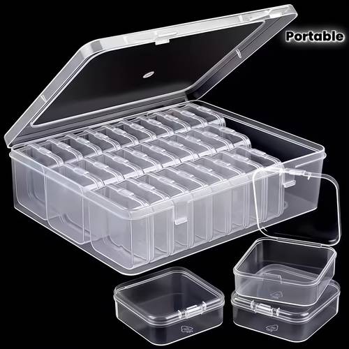 item picture 12pcs plastic storage box small container set 11pcs and 1pc jewelry organizer boxes rectangular shape and durable plastic material for organizing jewelry ideal for jewelry storage perfect gift for women mothers day