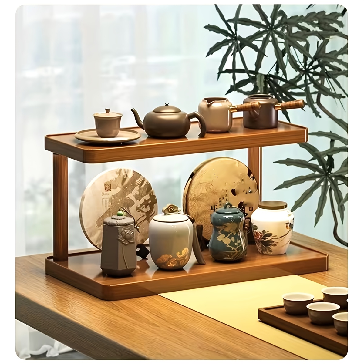 TEMU 1pc 2-tier Desktop Storage Rack Office Special Style For Workers/students Stationery/documents/ Items Storage Classification Space-saving Tidy