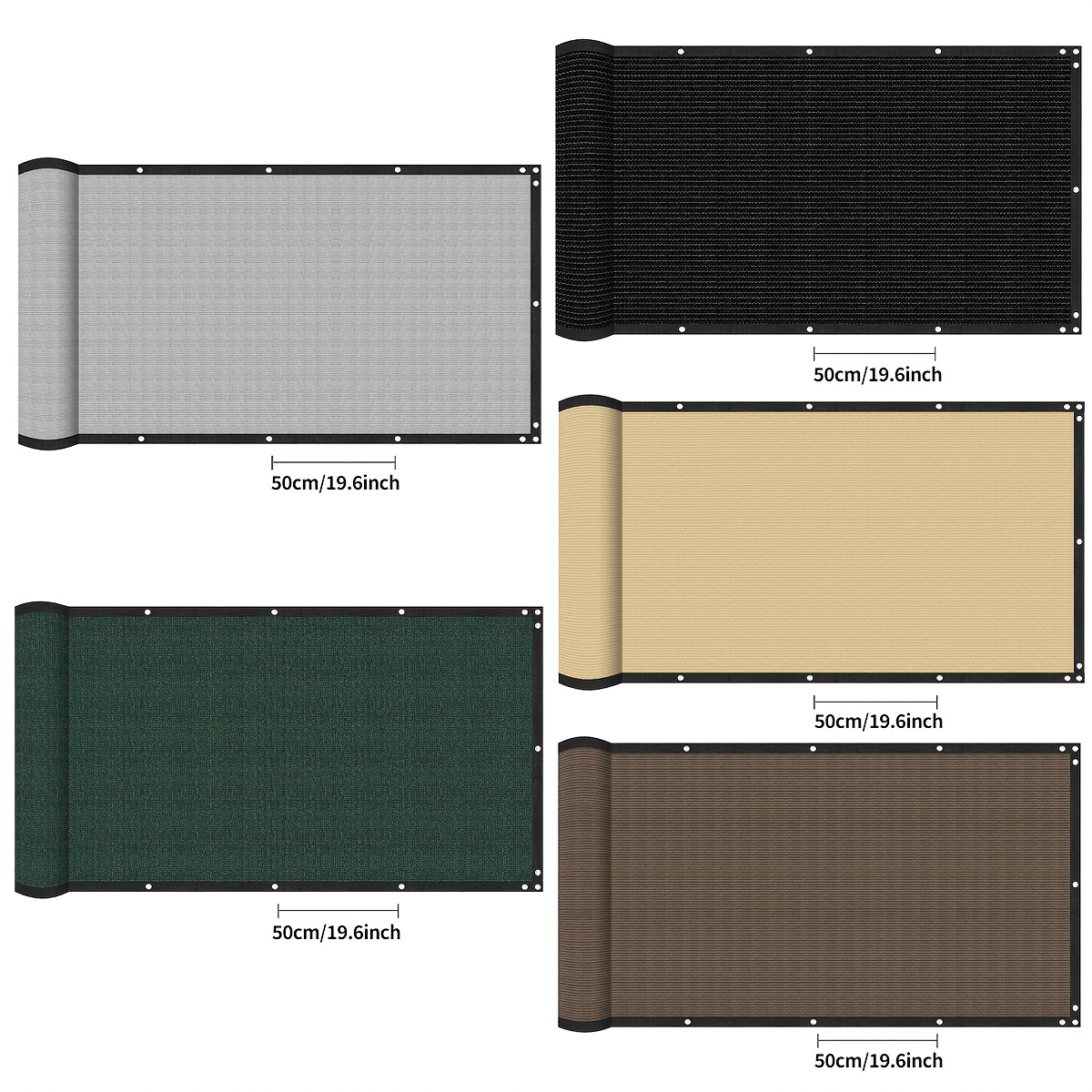 sunshade balcony privacy screen heavy duty shade garden privacy protection screen suitable for outdoor commercial fencing construction site barrier garden courtyard balcony railing multi scene use multiple colors   1pc 70 80 shade
