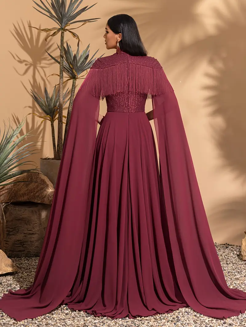 maroon a line dress for women Stunning Women Evening Dress Burgundy A Line Criss Cross Lycra Spandex Formal Dinner Dresses