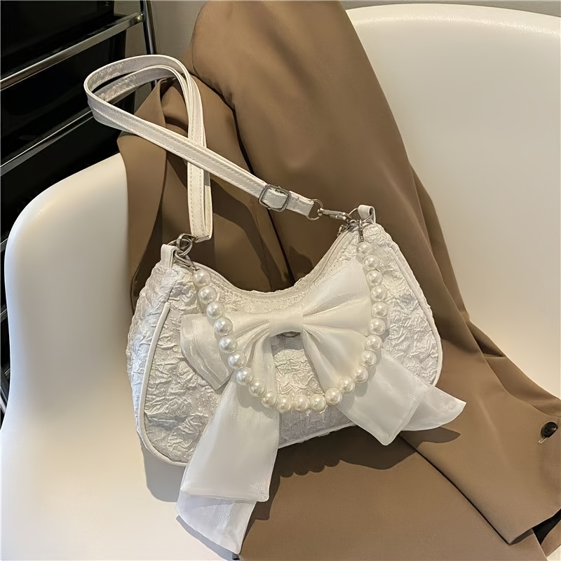 TEMU Trendy New Small Bow Bags For Women In 2026, Featuring Fashionable Pearl Accents, Versatile Shoulder Bags, And Stylish Crossbody Options