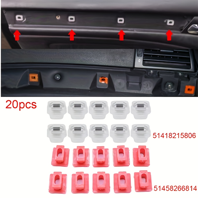 TEMU Set Of 20 Clips For Retaining The Interior Trim Of For Models E46, E90, E91, E92, E93, And X5 E53, Designed As An Oem Replacement Repair Kit For