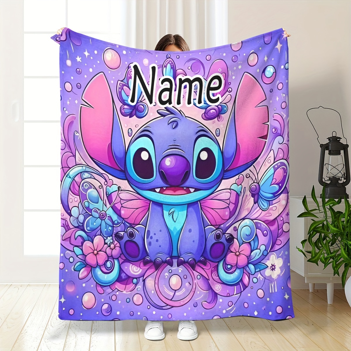 

Personalized Stitch Blanket: Soft And Comfortable, Suitable For Bedroom, Living Room, Sofa, Office, Travel, And As A Gift - In Sizes