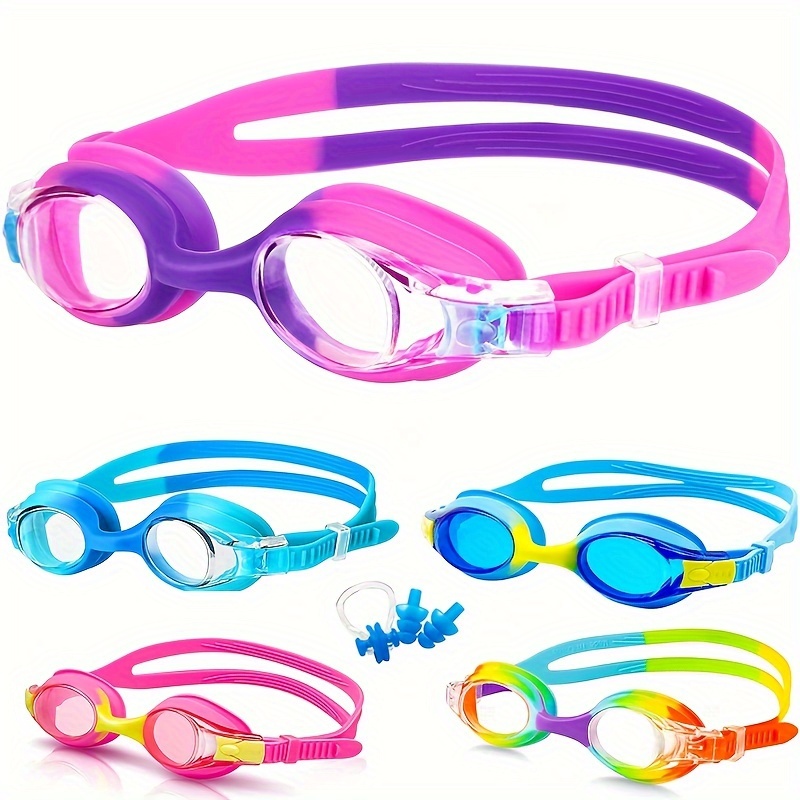 

Swimming Goggles For Kids Youth Age 3-12 Years Old, Anti Fog & Clear Vision, No Leaking, Quick Adjustable Strap