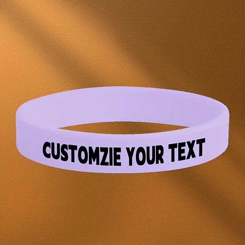TEMU 7 Custom -the-dark Silicone Bracelets Bulk | Personalized Wristbands For Men And Women | Stretchy, Durable, Waterproof | Perfect For Parties, ,