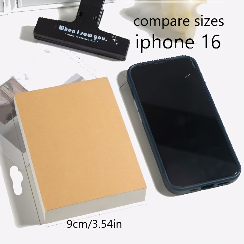 TEMU 250 Feuilles de Papier, Petit Carnet Portable, Cahier de Extra Épais, Papier à , Carnet Simple A6 Portable Couverture Souple Noire Vierge,