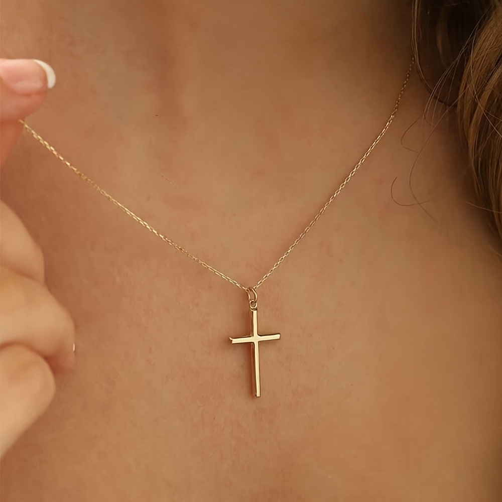 Exquisite Cross Pendant Necklace, Fashionable And Versatile Summer Item, Holiday Gift For