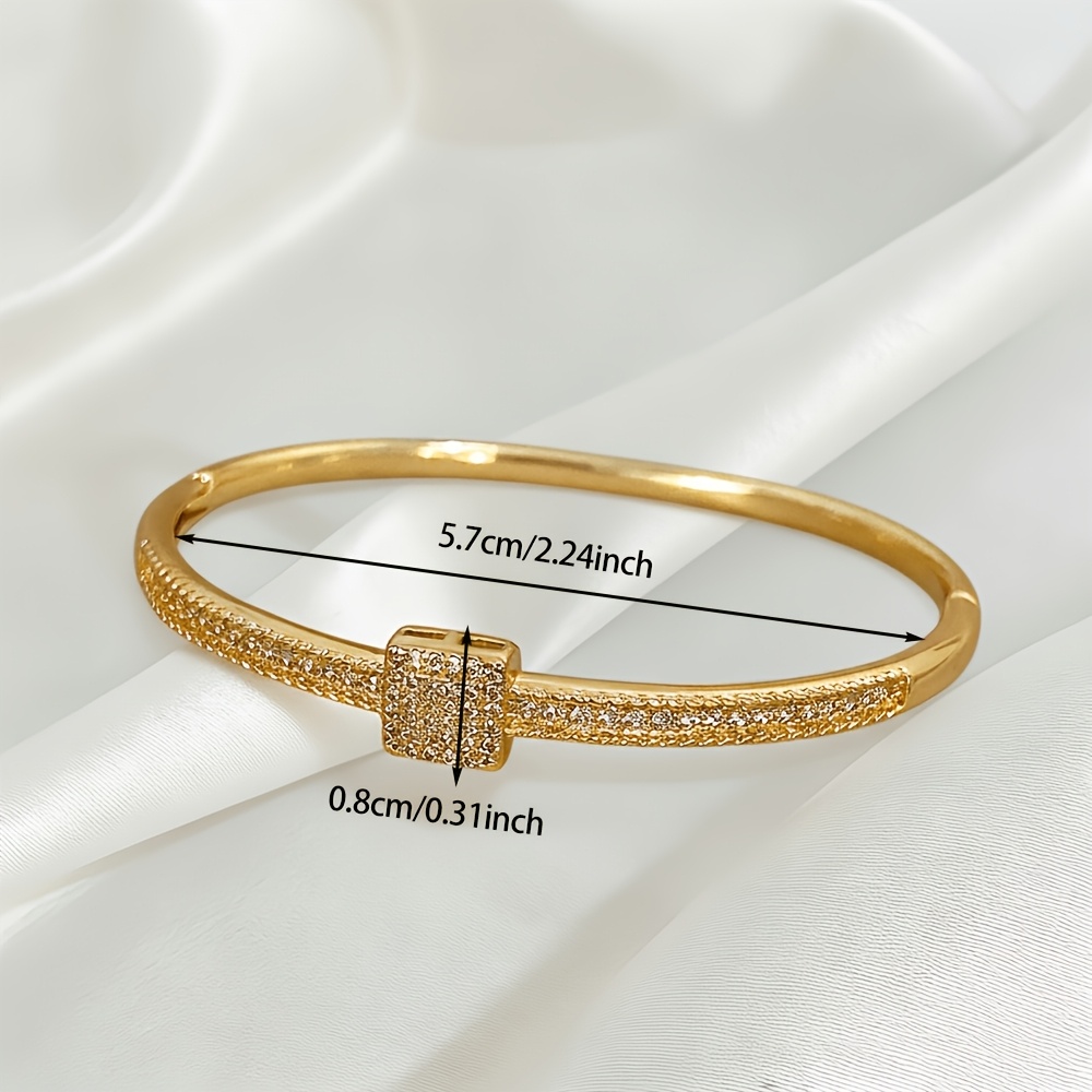 Unisex Copper Bracelet with Exquisite Inlaid Design