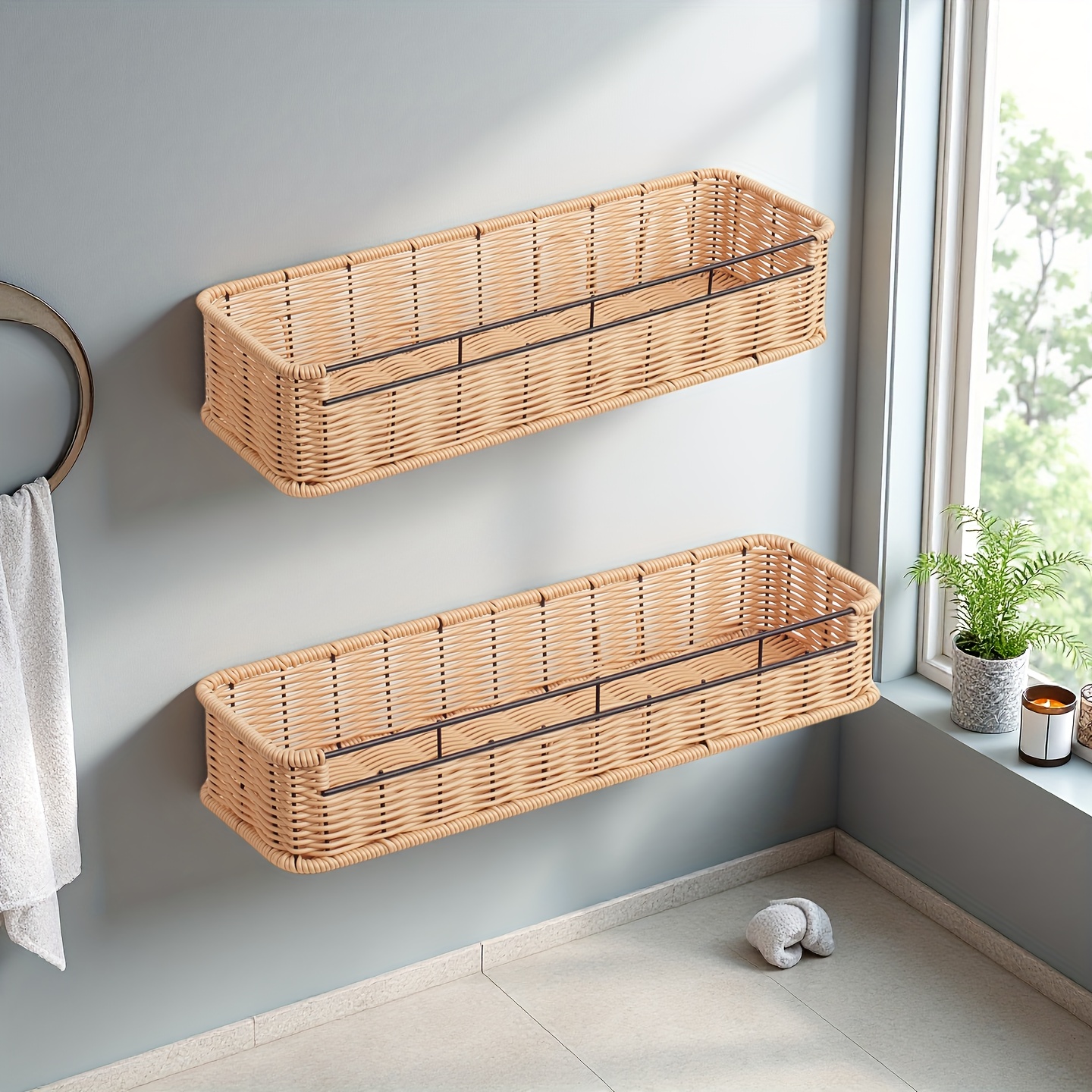 Grandma Recommends A Two-level Hanging Shower Organizer, Featuring Shelves, Stylish Bathroom Storage Racks With Design, Ideal For Organizing And Decorating Your Shower