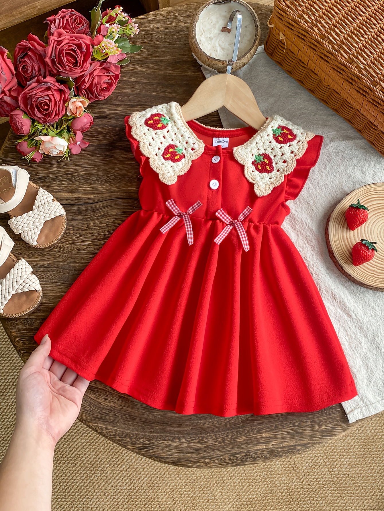 cute dresses for infants SHEIN Cute Newborn Baby Girl Dresses,Baby Pink Bunny Print Spliced Lace  Short Sleeve Dress,Summer Christening Gown,Baby Shower Photoshoot Outfit  0-12months