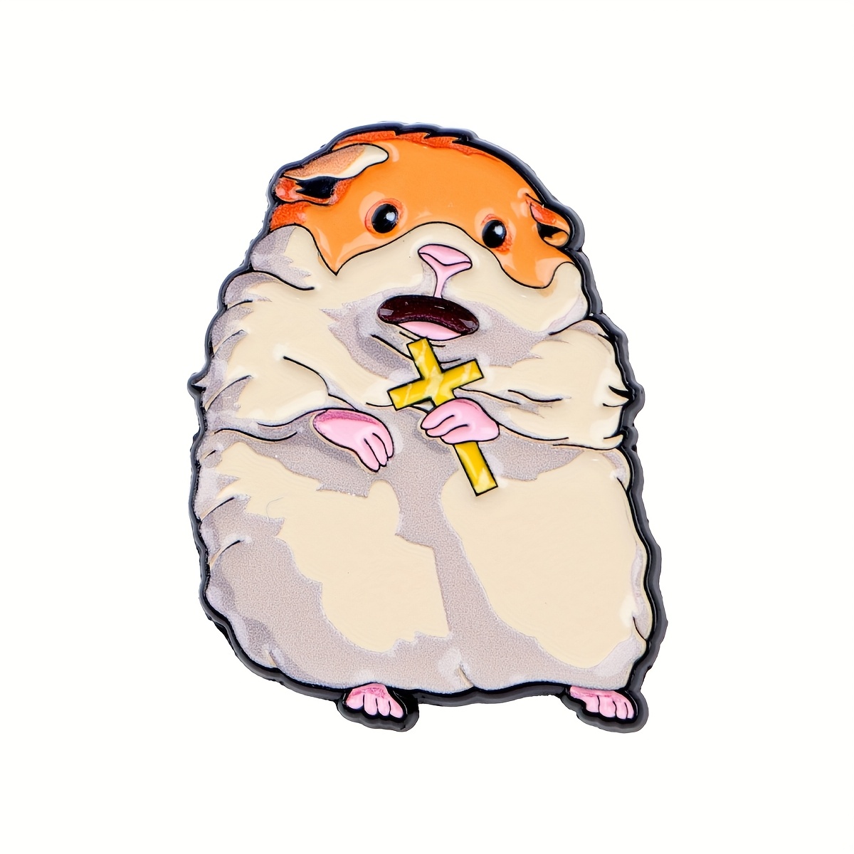 Image of 1pc Cute Hamster Brooch For Clothes Badges Cartoon Pin Accessories For Jewelry Gift Backpack Badge Brooches Lapel Pins