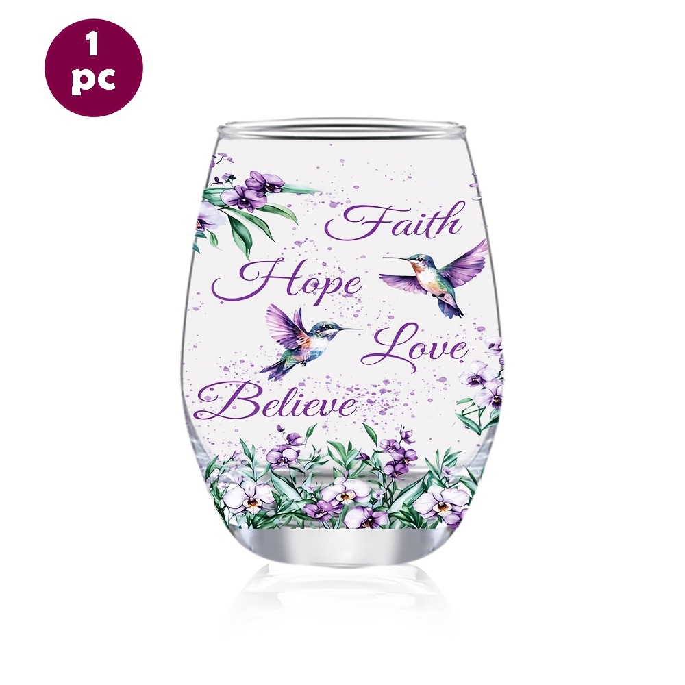 TEMU 1pc Of 12oz/350ml Stemless Wine Glasses, Suitable For Champagne And Whisky, Ideal For Parties Indoors And Outdoors. Perfect For Home, Office,