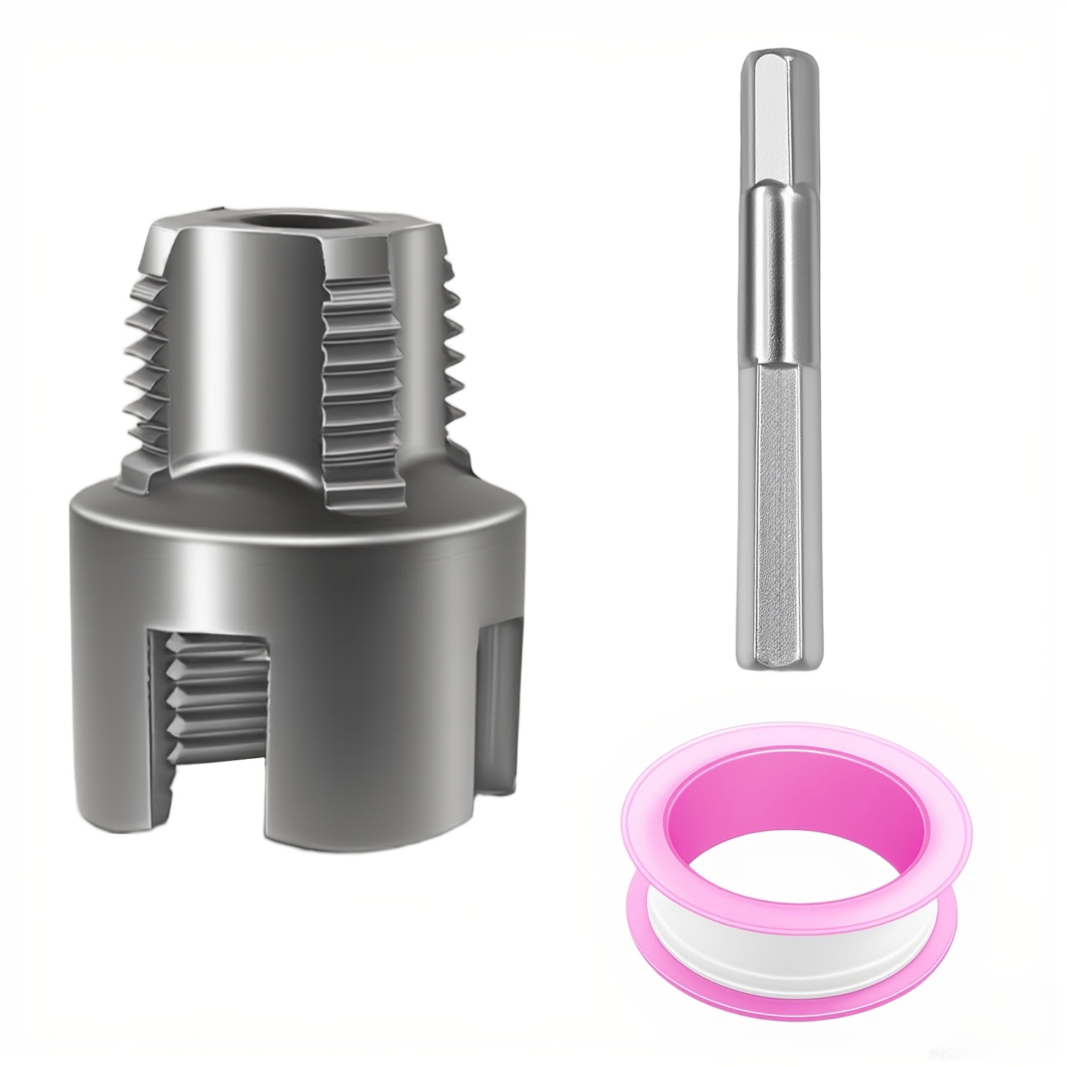 TEMU Juego de 1 cortador de roscas para tuberías , juego de herramientas para roscar tuberías, kit de corte de roscas para tuberías PPR, completo con