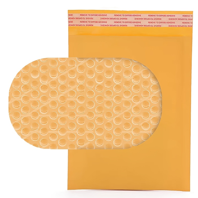 

100pcs Yellow Mailers 6.5x10" - , Tear-proof Padded Envelopes For Small Business Shipping & Mailing