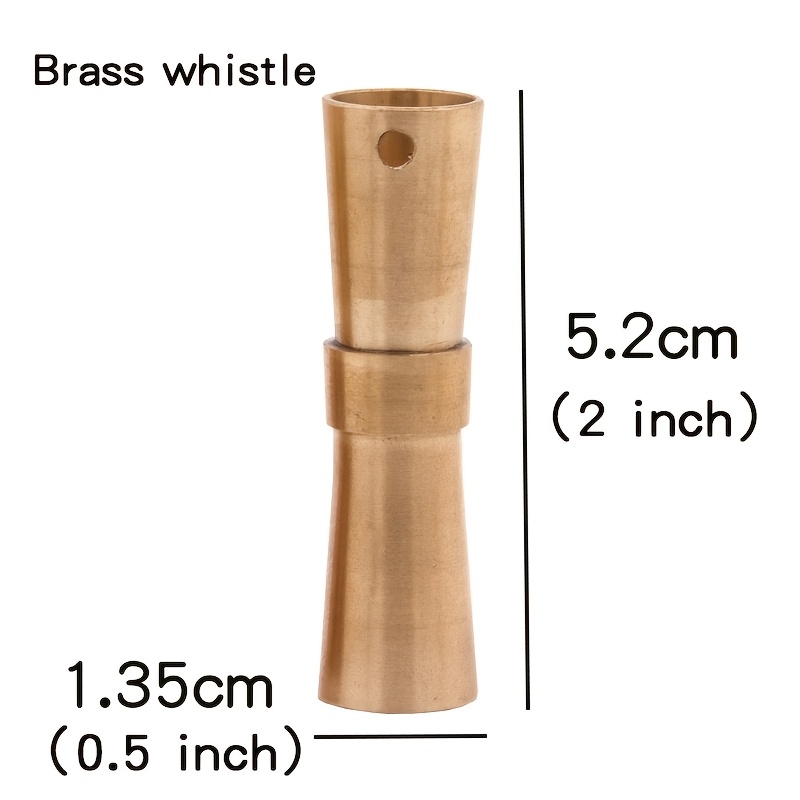 Image of Brass (copper Alloy) Whistle - Of A Or Fawn - Animal Whistle For Outdoor Use, Elk Caller, Decoy Whistle, Survival Whistle