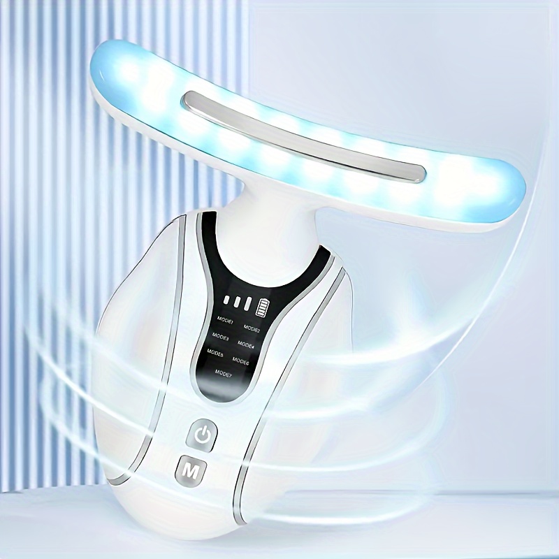 

7-in-1 & Facial Massager For - Usb Rechargeable, , - Led , Portable 400mah Battery, Unscented