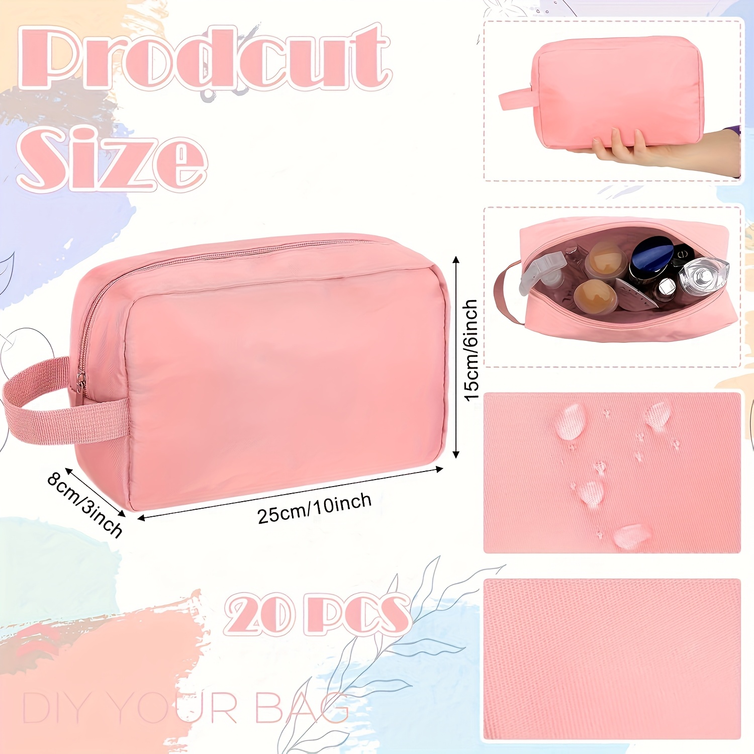 20pcs 20 colors easter nylon cosmetic bag bulk spring Temu