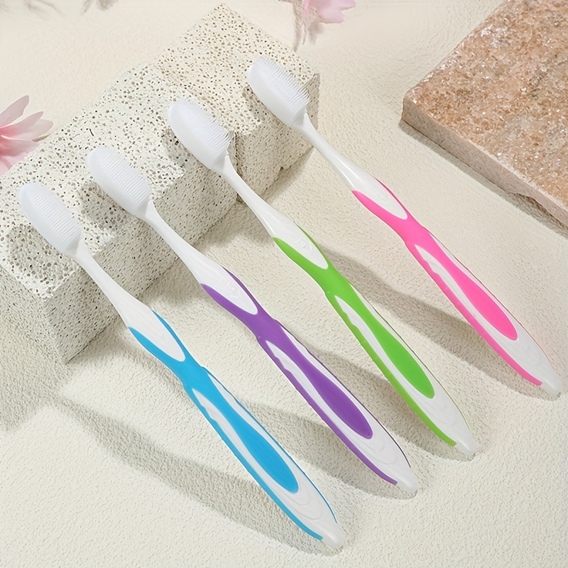 Toothbrush With Bristles For Deep Cleaning - Teeth And Gums, Suitable For Daily Home Oral Care, Manual Use, Single Piece(random Color)