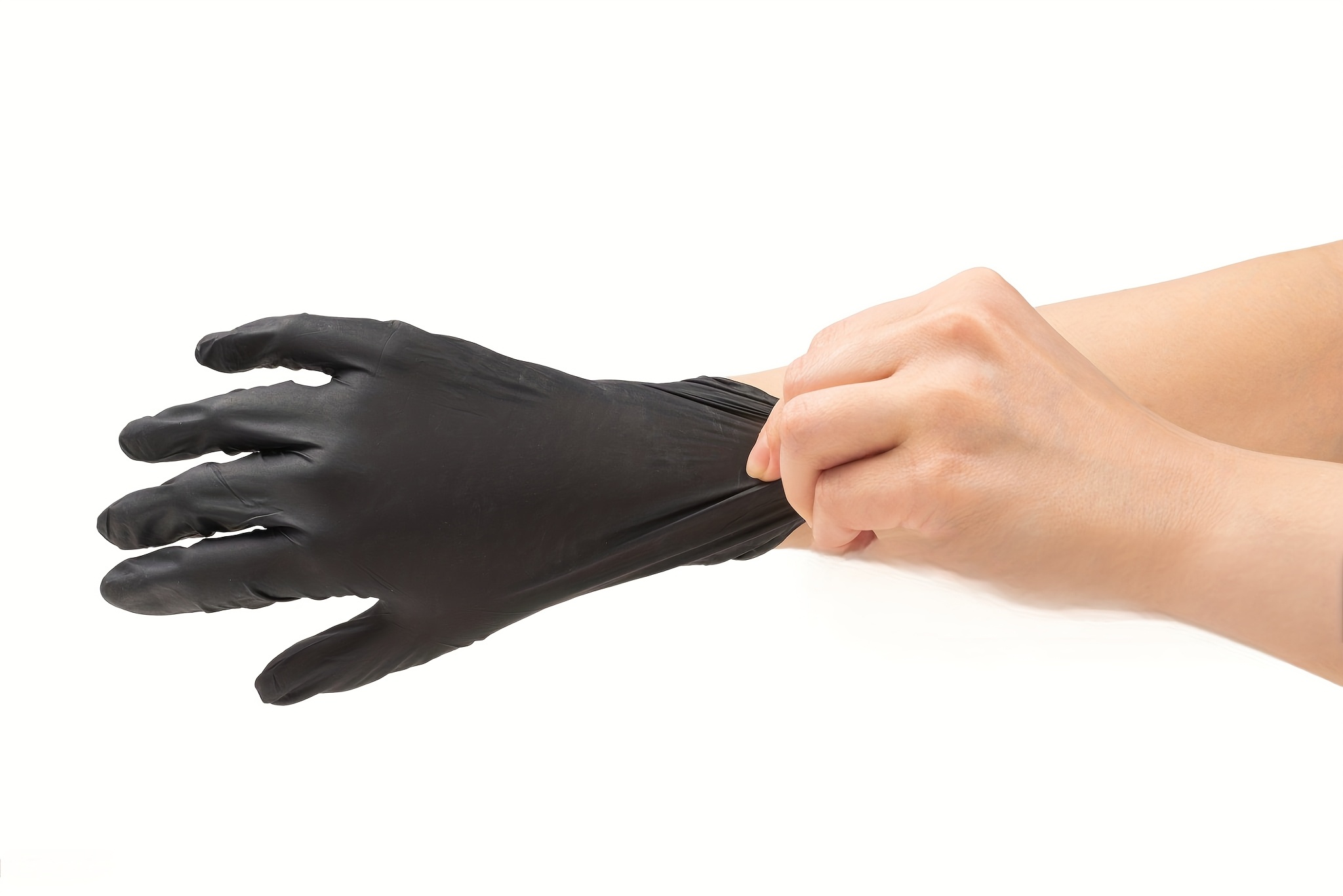 50pcs black disposable pure nitrile gloves heavy duty durable waterproof for kitchen household cleaning car care disposable protective gloves cleaning gloves textured durable nitrile disposable gloves details 5