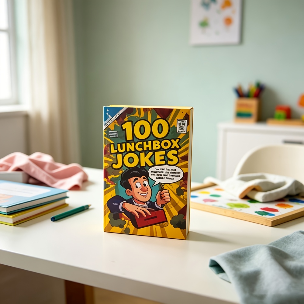 TEMU 1 Boîte de 100 Cartes de Blagues pour Lunchbox - Jeu de Cartes