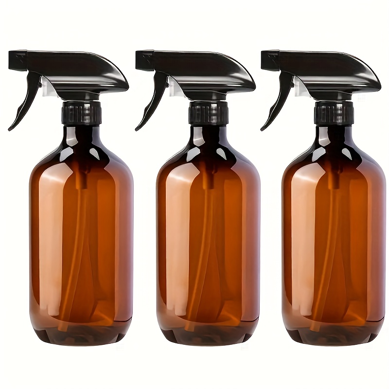 A Three-Part Multifunctional Spray Bottle Made of Odorless Brown-Green Plastic, Ideal for Cleaning Solutions, Watering Plants, And Skincare Applications.