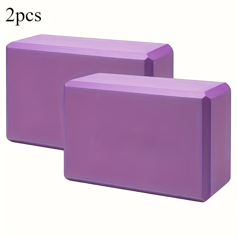 TEMU 2-pack High-density Eva Yoga Bricks, Enhance Flexibility, Made Of High-density Foam, Lightweight And With - Essential Yoga Fitness Accessories