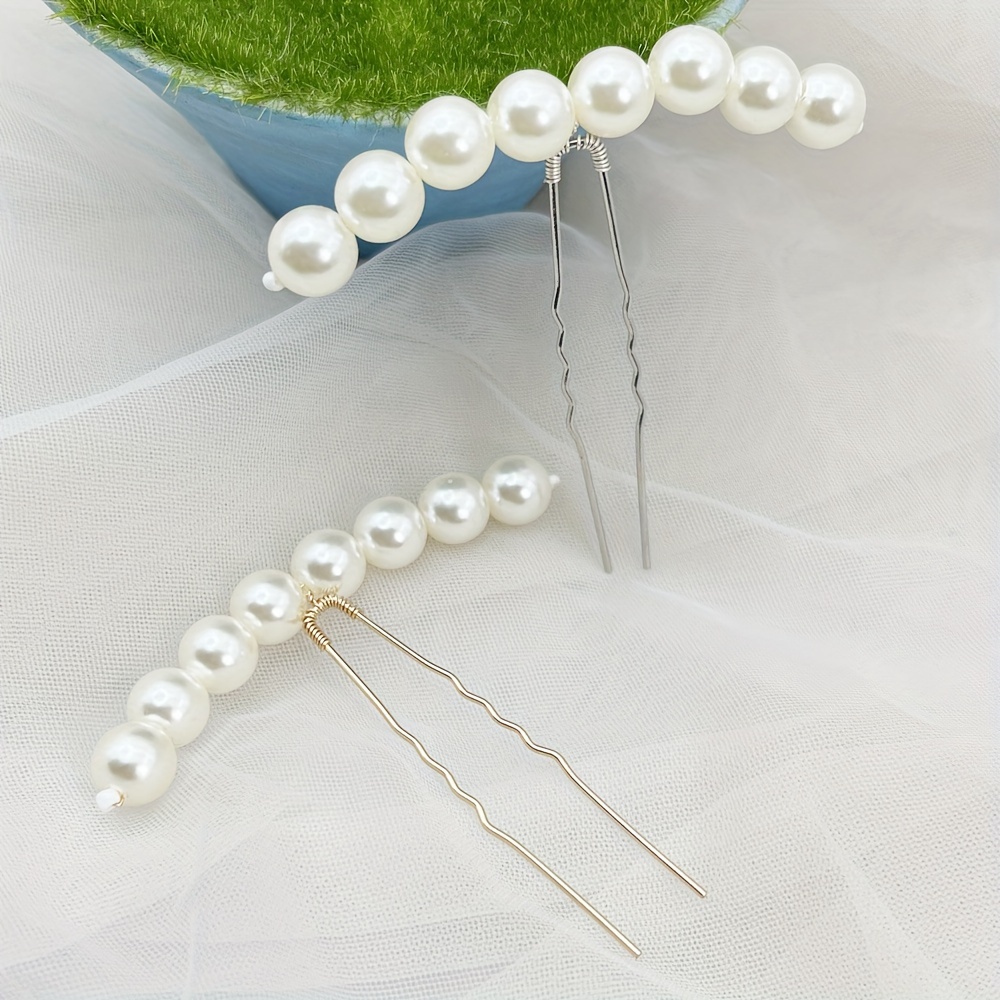 

1pc Hair Clip Fashion Women Simulated Pearl U Shape Hairpins Hair Clip Bridal Hair Accessories Wedding Hairstyle Design Tools