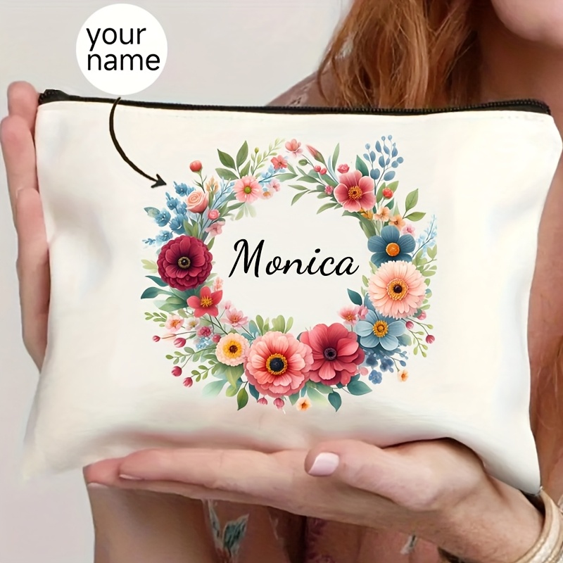 TEMU Trousse per trucco personalizzata con design e cerniera, per riporre i cosmetici in viaggio. Questa borsa da viaggio versatile 癡 elegante, e