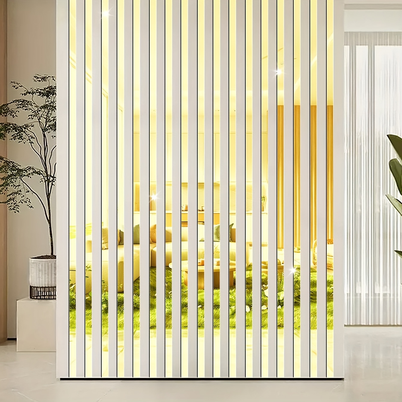Image of 20pcs Self-adhesive Long Stripe Mirror Wall Stickers, 1.18*13.78 Inches(3*35cm) D Removable, Cut Acrylic Frameless Mirror Decorations For Room Bedroom Diy Decoration (silvery/golden/black)