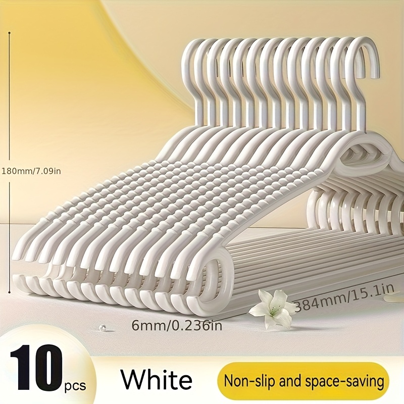 Image of 10pcs/20pcs Budget-friendly Hangers For Clothes | Clothes Hangers For Wardrobe | Drying Clothes Hangers|, No Damage To Clothing|durable For Use, Wardrobe And Drying Used