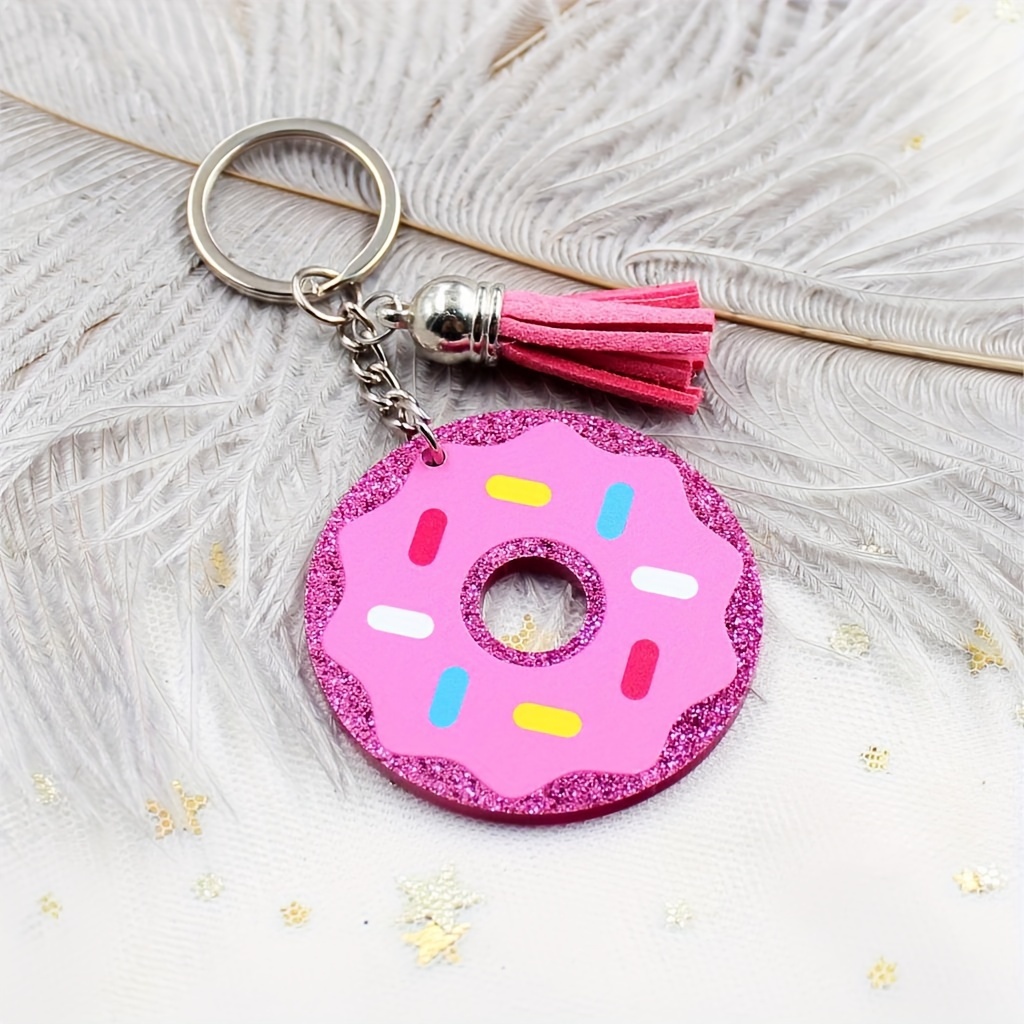 Cartoon Acrylic Cherry Keychain Fashion Simulation Fruit Keyring  Accessories Cute Bag Car Pendant Gift for Women Girl Friends