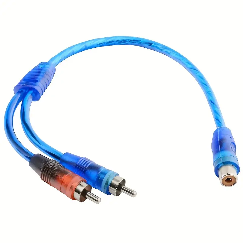 2 piezas cable de audio rca resistente - 1 hembra a 2 , con cabezales dobles para home theater, amplificador de coche, dj, audio profesional/consumidor - conexiones av fiables, configuración estéreo, diseño , cableado calidad, de sonido detalles 4
