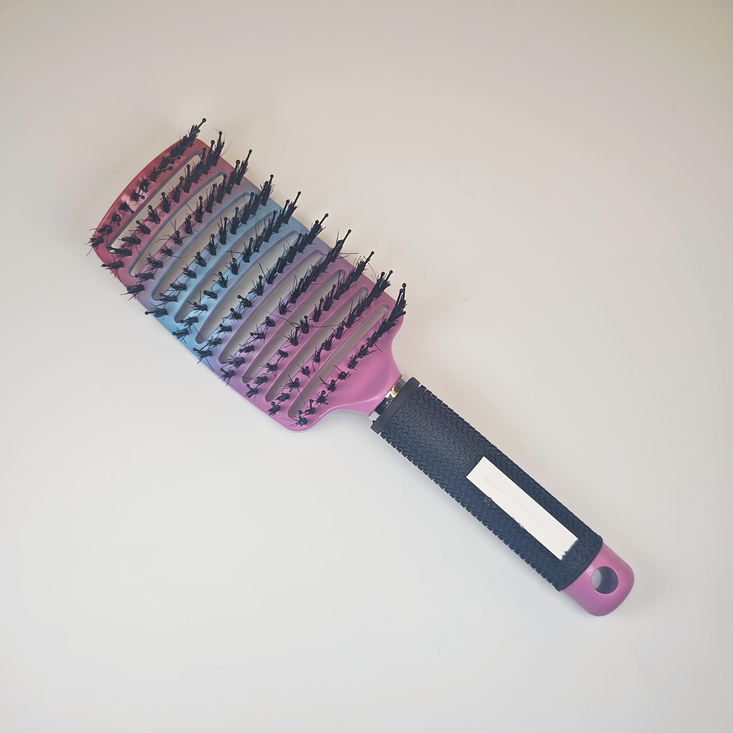 Gradient Hollow Large Curved Comb for Smooth Curls
