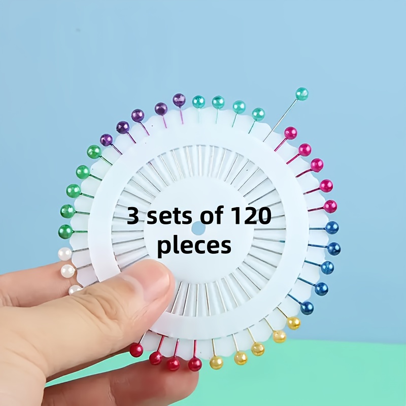 TEMU 120pcs Heavy-duty Fabric Sewing Needles - With Pearlescent Tips, Sewing Markers (blue, Pink, Green, Yellow, Red, Purple, Teal, Orange, Clear,