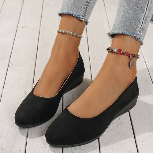 photo de l'article chaussures plates en velours facile pour femmes, chaussures paresseuses à bouche plate confortables pour les quotidiens, mode et polyvalente, chaussures pour femmes