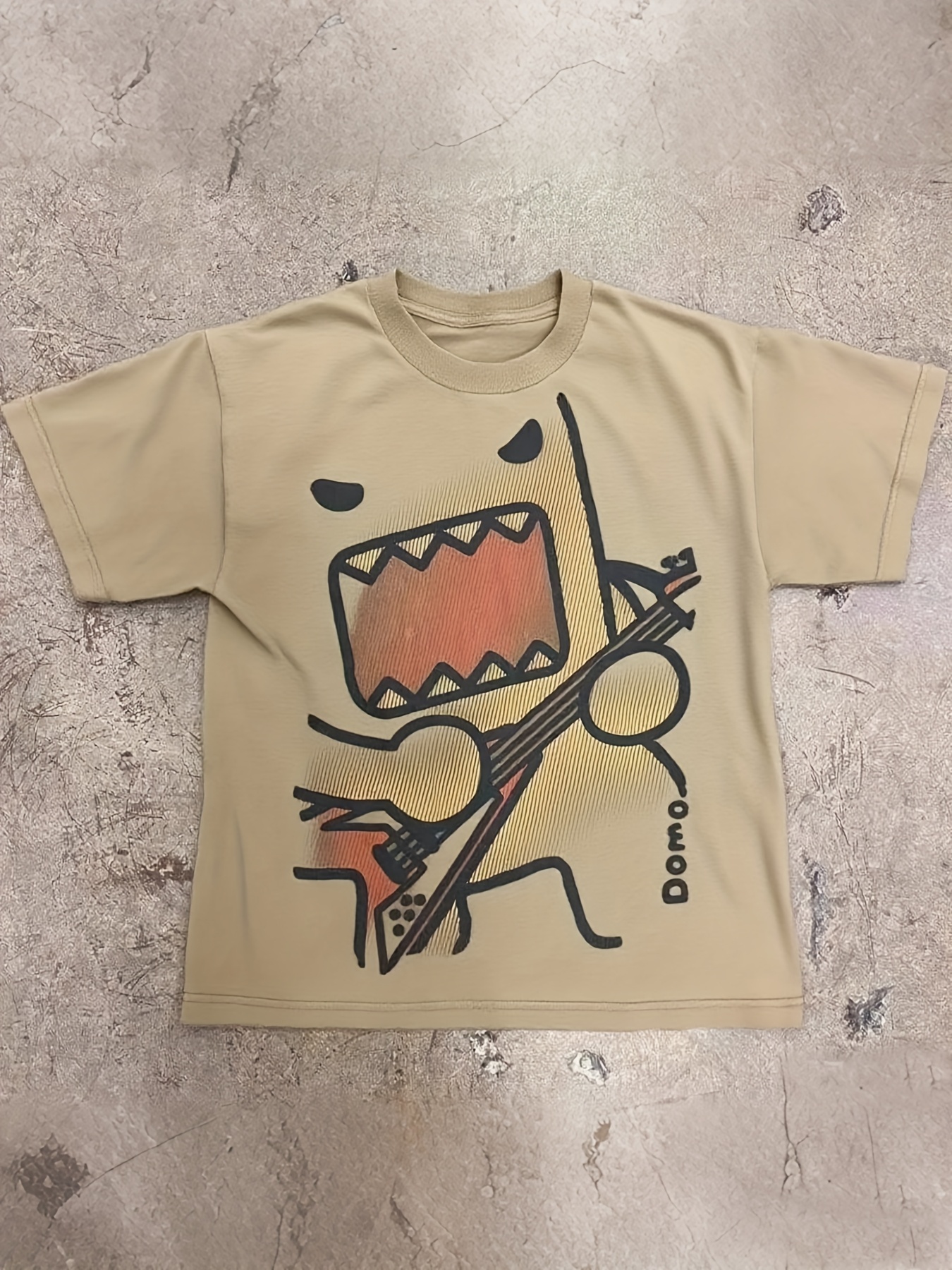 womens y2k anime graphic t shirt white tee with   eyes guitar print loose fit streetwear top for concerts casual outfits   retro hip hop fashion statement shirt concert attire   design durable print street style vintage aesthetic comfortable material short sleeve shirt streetwear lovers Product details 4