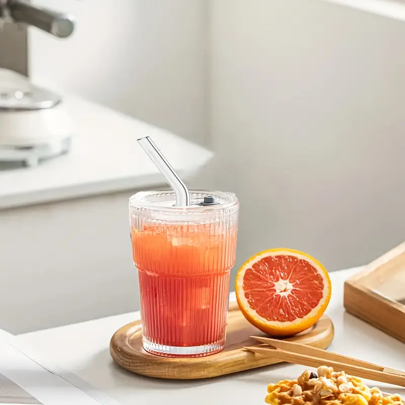 12 oz iced coffee cups with lids and straws set of 6 unbreakable plastic drinking glasses reusable iced coffee glass to for iced water bpa free dishwasher safe Product details 1