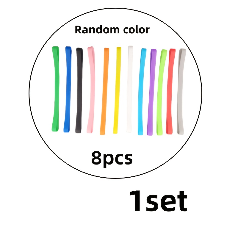1 Set/ 8pcs High Elastic Drawstring - Multifunctional And Durable Item Organizer Book/file/package Fixing Strap Safety Non-slip Organizer Strap Random Color Matching Organization Drawstring