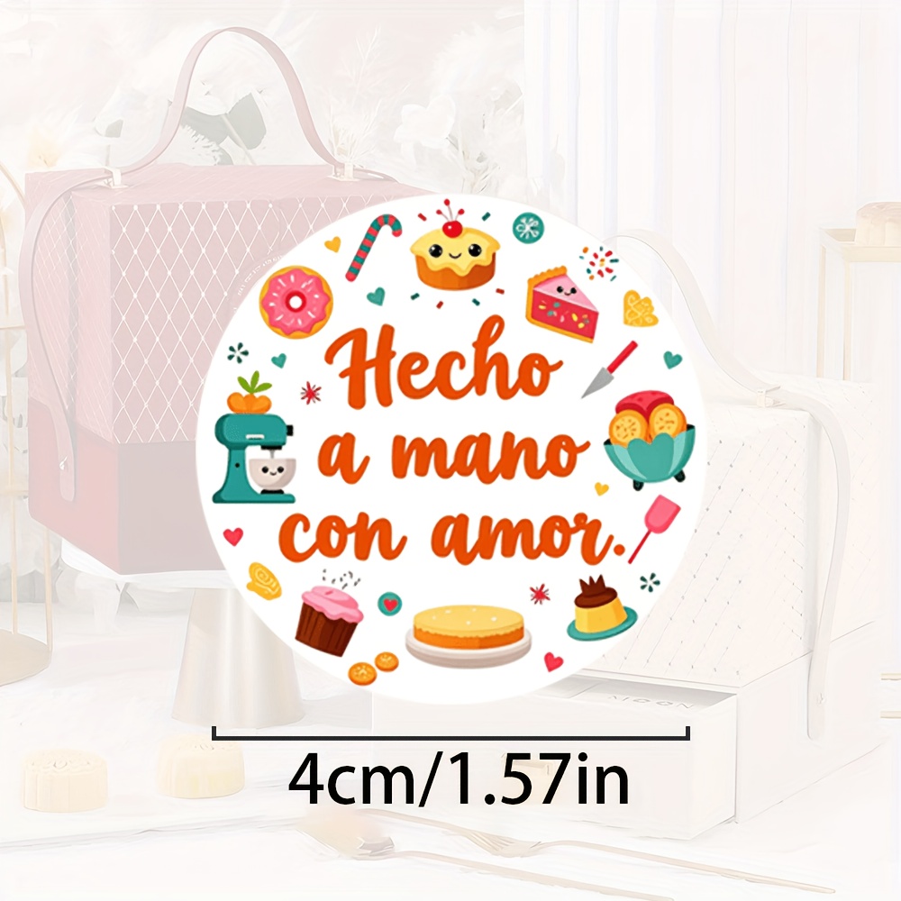 TEMU 78pcs Round Cake Decoration Stickers Orange Text " A " Baking Tools And Dessert Design Suitable For Bakery Packaging And Gift Labels