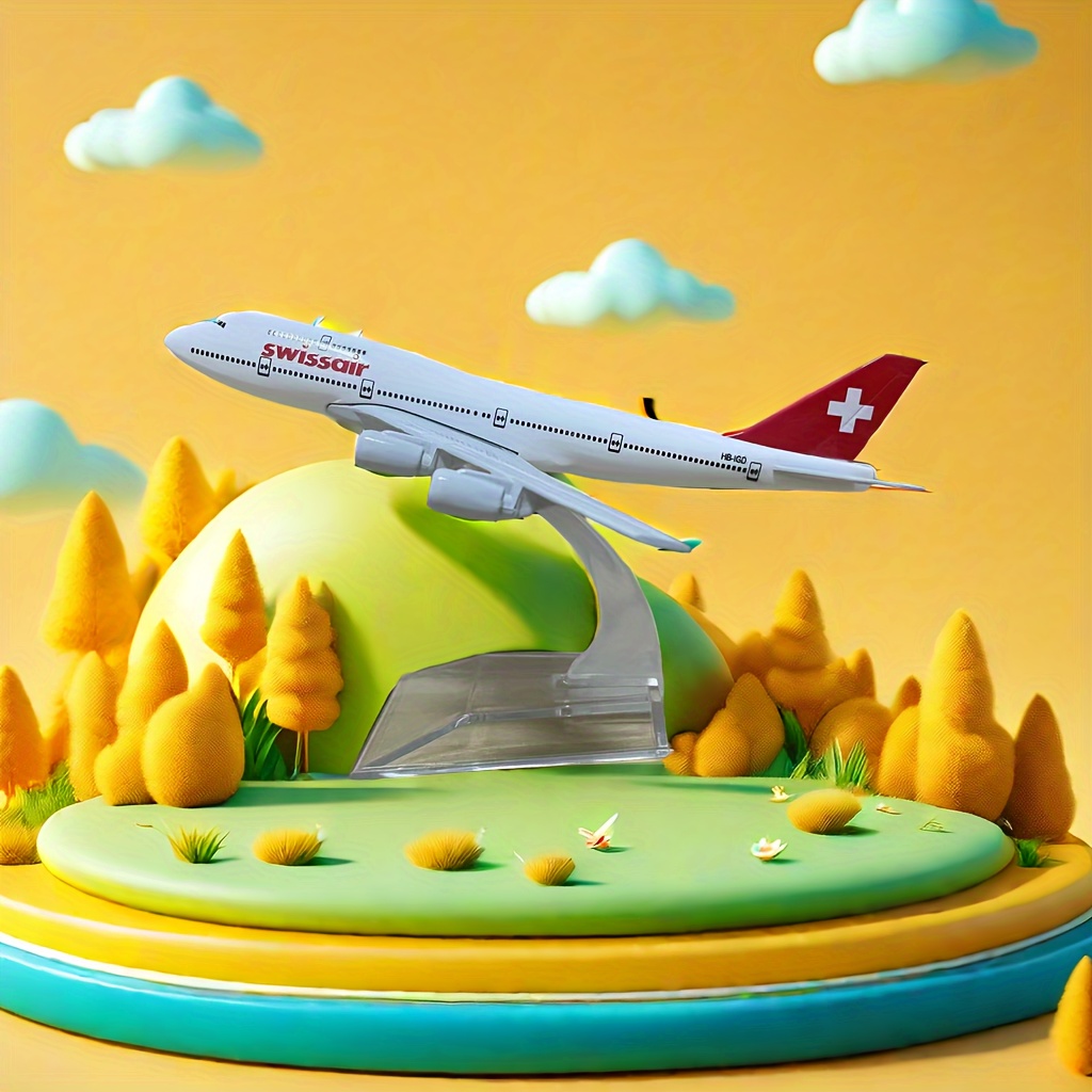 

Swiss Airplane Model 1:400 Scale - 6.3" Diecast Metal Collectible, Perfect For Christmas, Birthday & Halloween Gifts