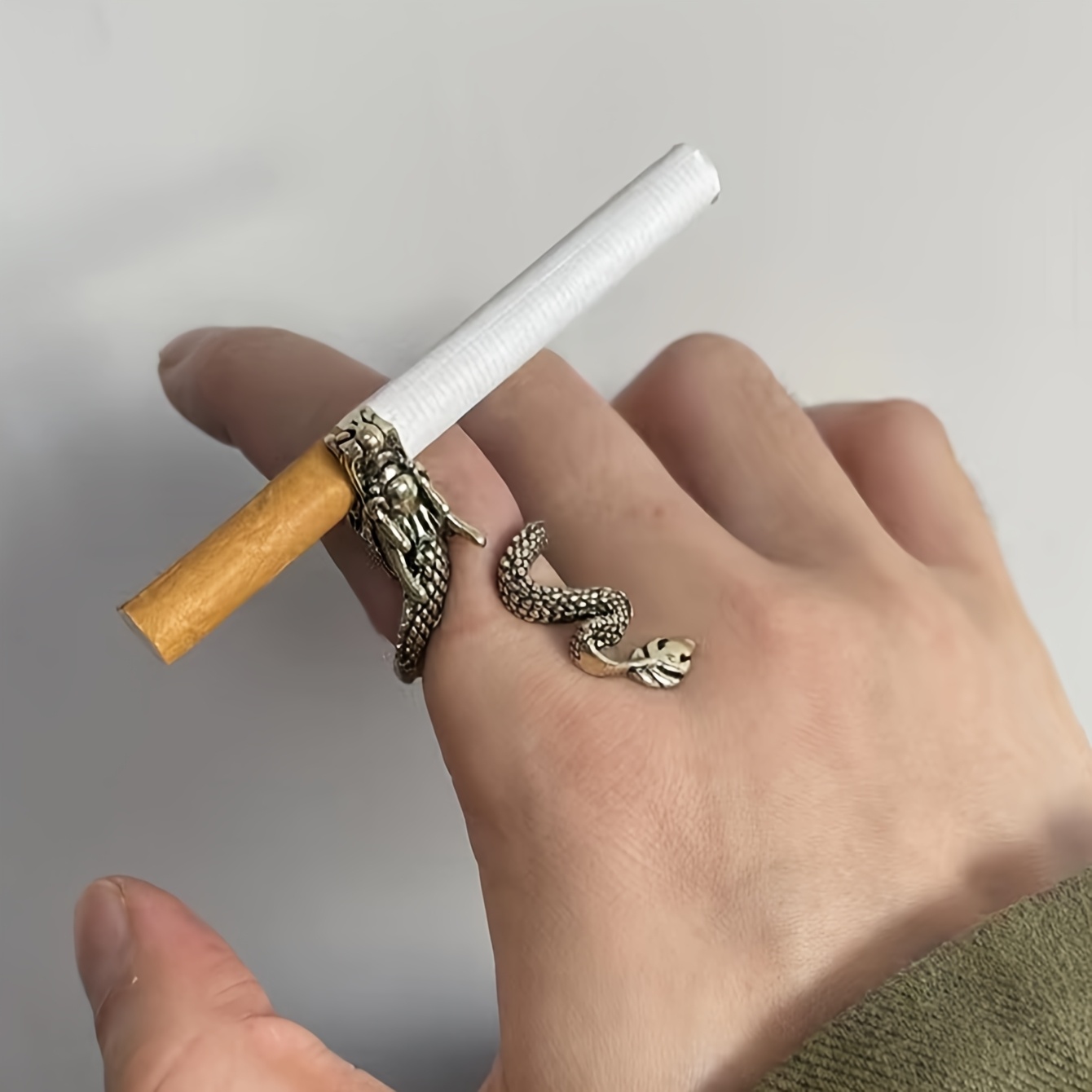 holding cigarette smoke in mouth Hand Mouth Profile Hand-rolled Cigarette Addicted Stock Photo 1340913020