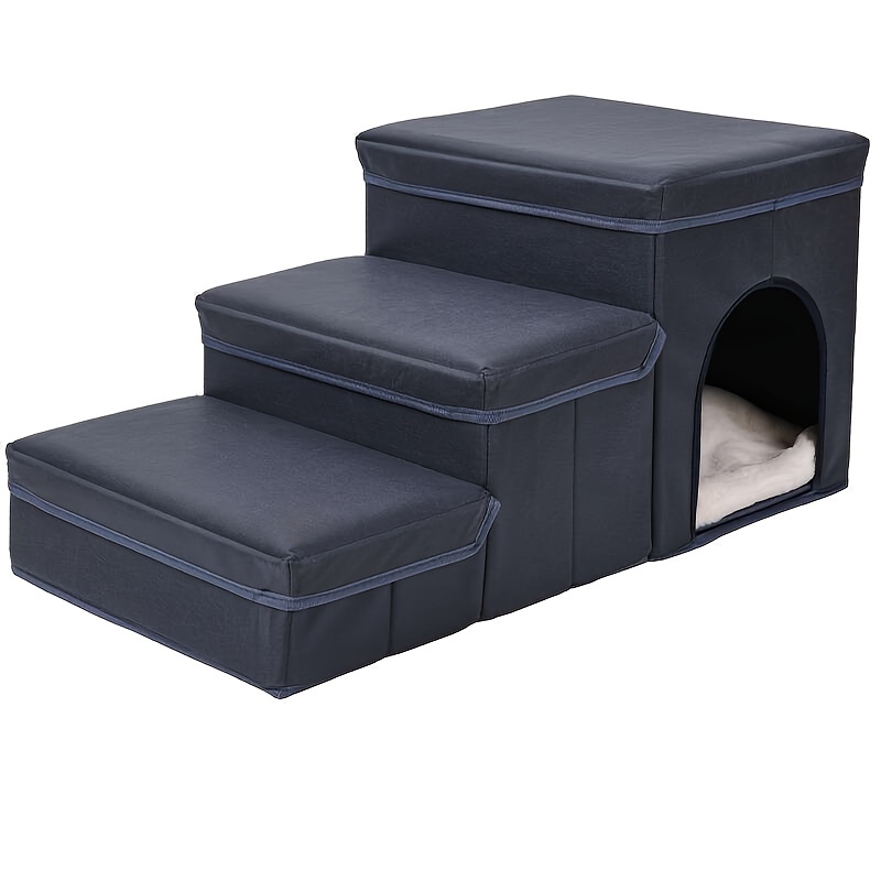 TEMU Pet Dog Staircase Foldable Storage Dog Nest Dog Climbing Steps Pet Staircase Pet Supplies