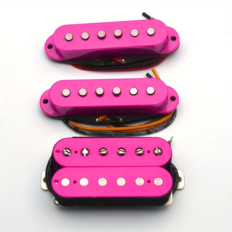 Cubiertas Para Pastillas De Guitarra Eléctrica - Set De 3 Tapas En Rosa De 48mm, 50mm Y 52mm
